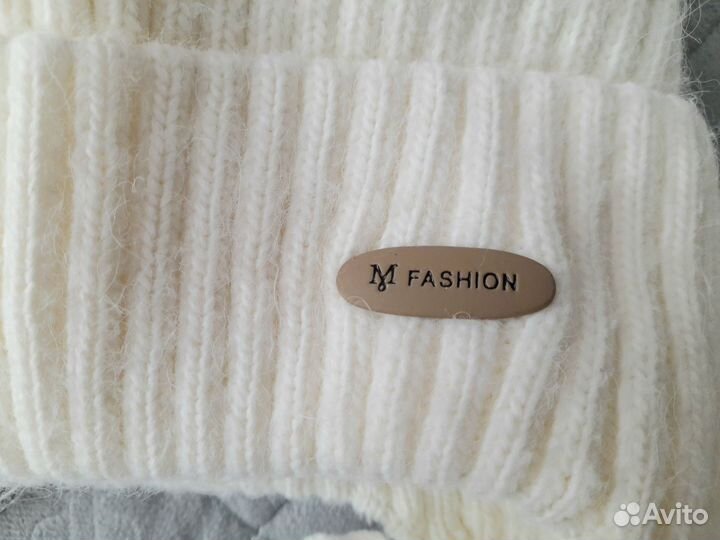 Зимняя шапка для девочки 5-7 лет 52-54