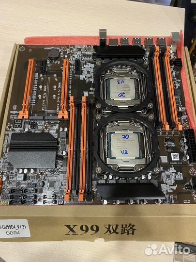 Kомплект X99 dual + 2 cpu e5 2670 v3 12 ядер