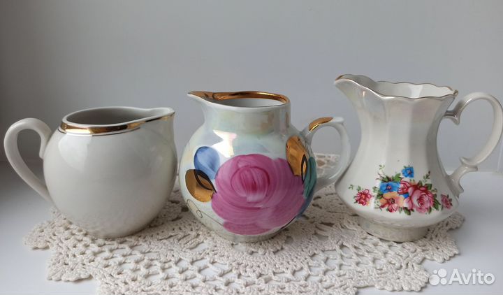 Винтажные фарфоровые молочники. СССР