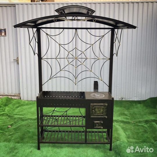 Мангал с печкой, мангальная зона