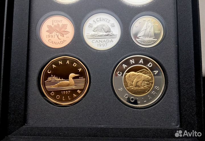 Канада набор монет 1997 серебро Proof редкий