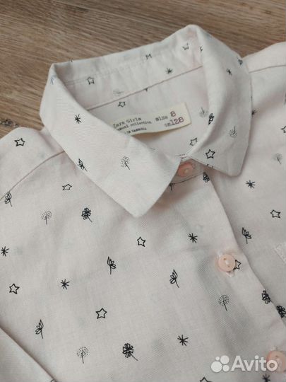 Рубашка Zara для девочки 128р