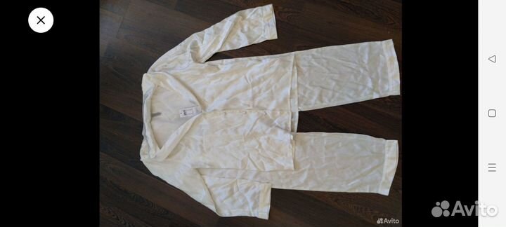 Пижама нежно-молочного оттенка