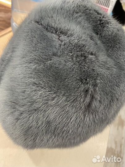 Шапка норка голубая 58-60