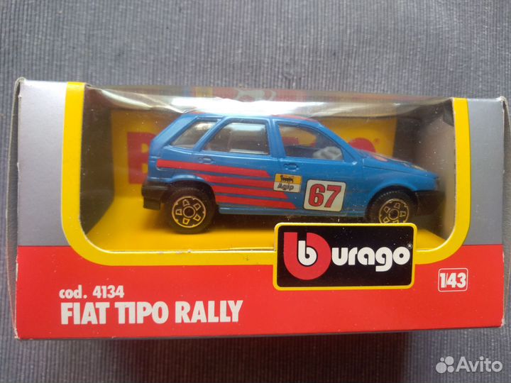 Модель 1 43 Bburago Fiat Tipo.Италия в коробке 93г