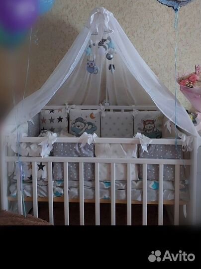 Балдахин, держатель+бортики в кроватку