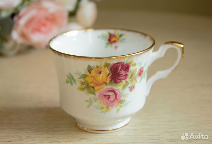 Винтажное чайное трио костяной фарфор Англия 1970е