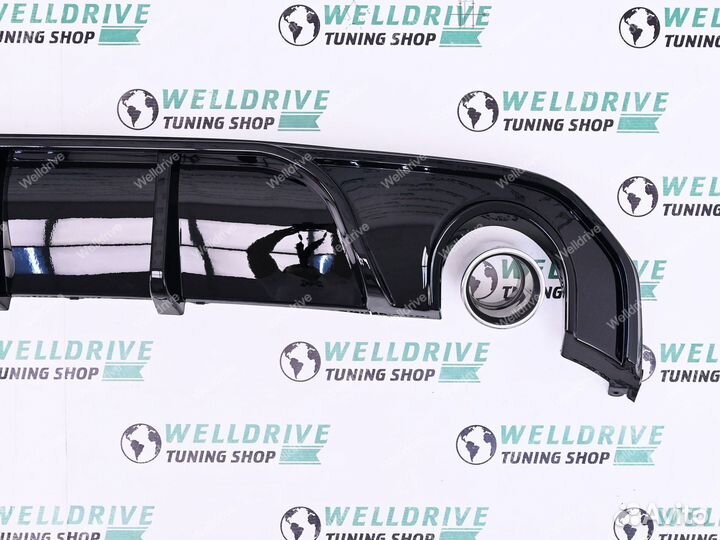 Диффузор BMW 4 G26 со стопом насадки 89 М хром