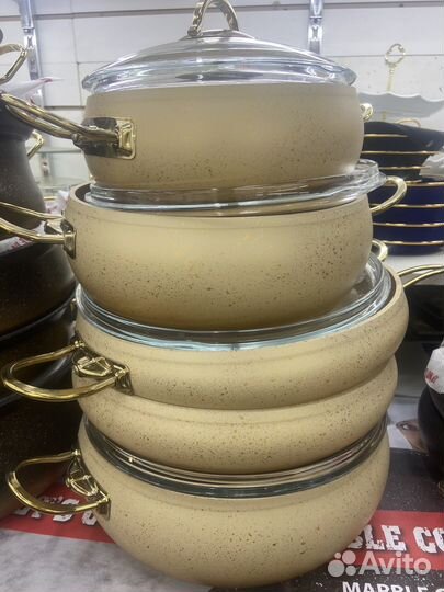 Омс посуда набор кастрюль Турция 9 предметов