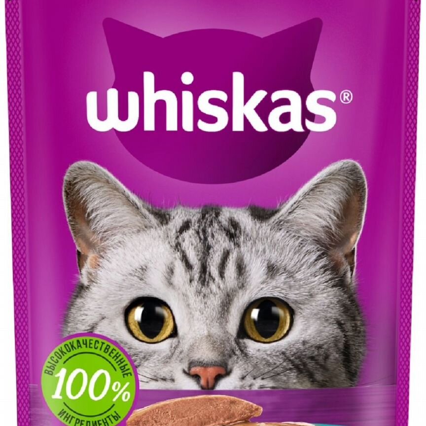 Whiskas влажный корм для кошек, паштет с индейкой