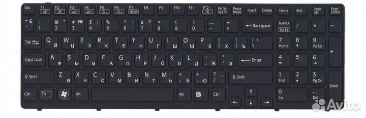 Клавиатура sve1512q1r черная с подсветкой