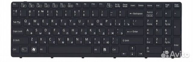 Клавиатура sve1512q1r черная с подсветкой