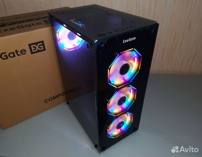 Новый Корпус EXG Gаming Case V3 RGB X4-FAN ATX