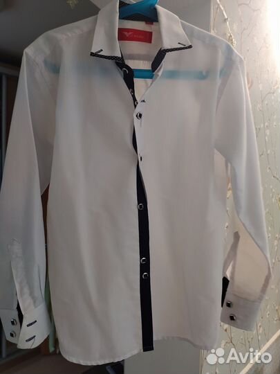 Школьные рубашки и брюки, джемпер 128-134