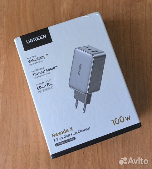 Зарядное устройство Ugreen Gan 100W Новый