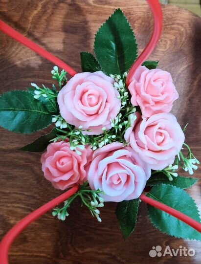 Букет роз из мыла