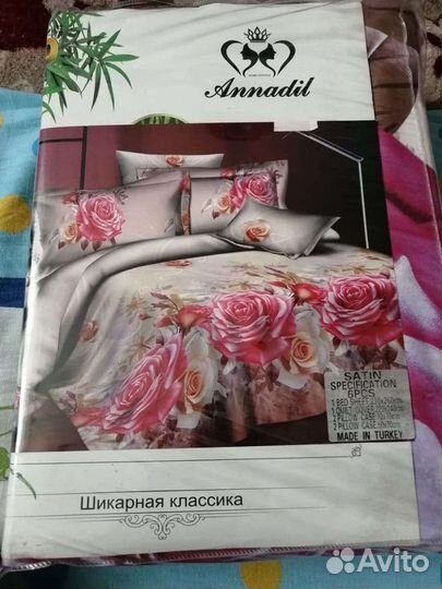 Новый комплект постельного белья евро