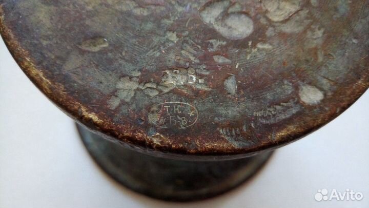Ступка с пестиком 19 век.Клеймо.Оригинал