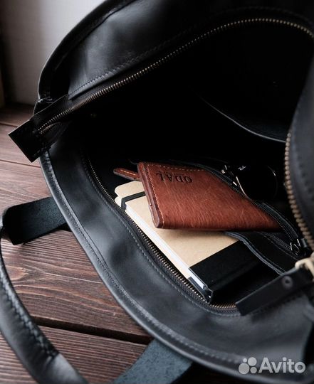 Мужская кожаная сумка ручной работы