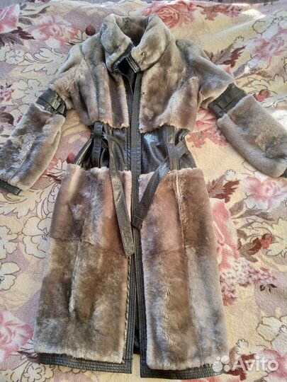 Мутоновая шуба размер 48