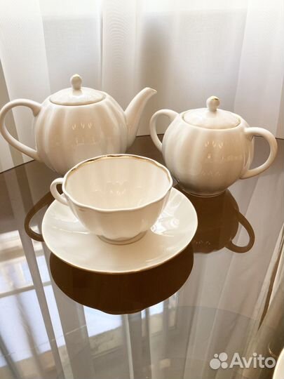 Новый ифз Сервиз чайный Тюльпан Белоснежка