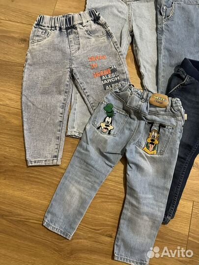 Джинсы, джинсовые комбинезоны р-р 92-98