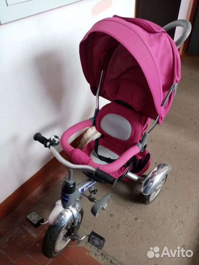 Детский трехколесный велосипед коляска