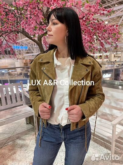 Топ косуха натуральная замша