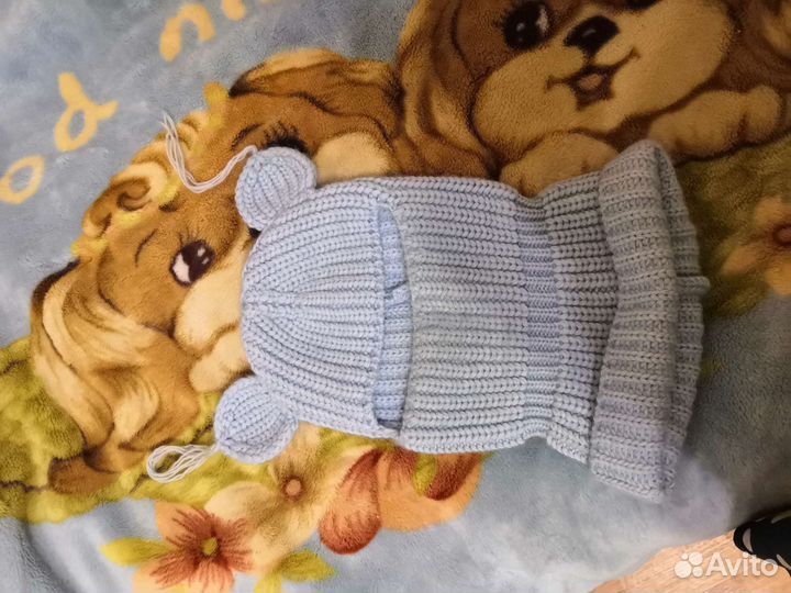 Балаклава вязаная с ушками