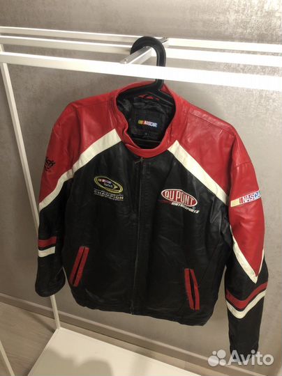 Гоночная кожаная куртка Nascar Y2K мужская