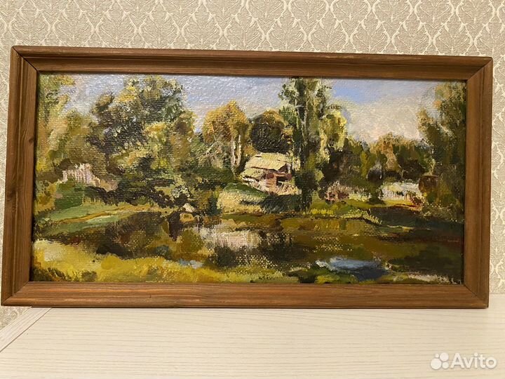 Картина маслом осенний пейзаж