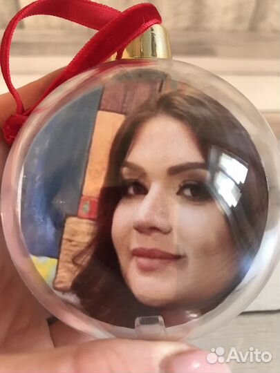 Шары новогодние с вашей фотографией