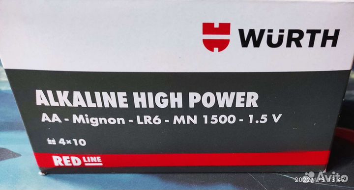 Батарейки Wurth Red line AA/LR6
