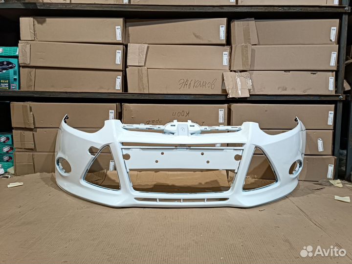Бампер передний ford focus 3 цвет белый