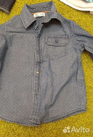 Рубашки серая рост 110, в клеточку 104