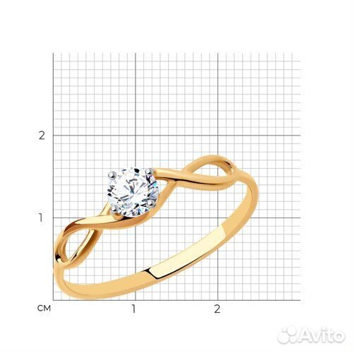 Кольцо sokolov из золота, 018828, р.19,5