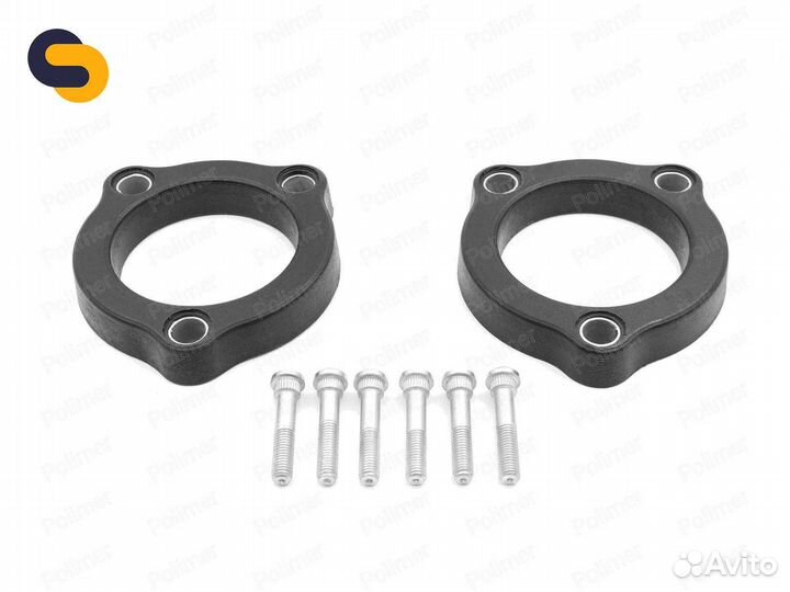 113-15-001/20 - Проставки увеличения клиренса передних стоек tesla - полиуретан 20 мм