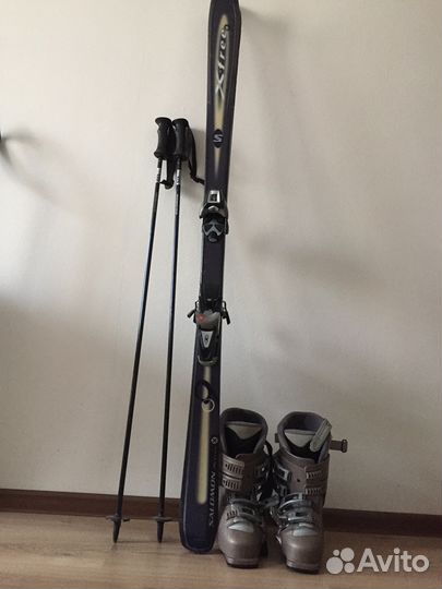 Горные лыжи salomon (весь комплект)