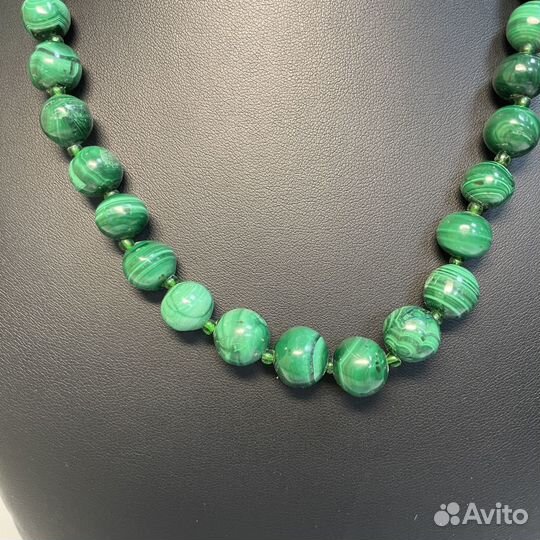 Винтажные бусы из малахита, времен СССР, 55 см