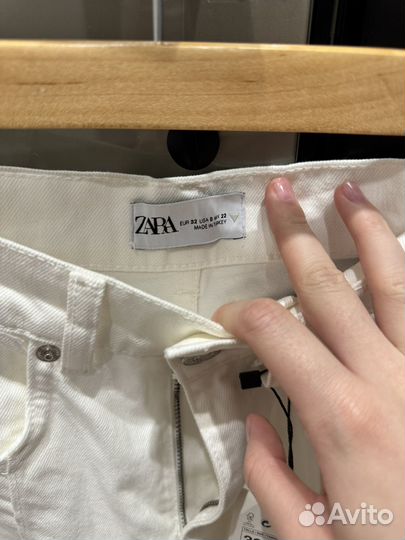 Джинсы белые zara 32