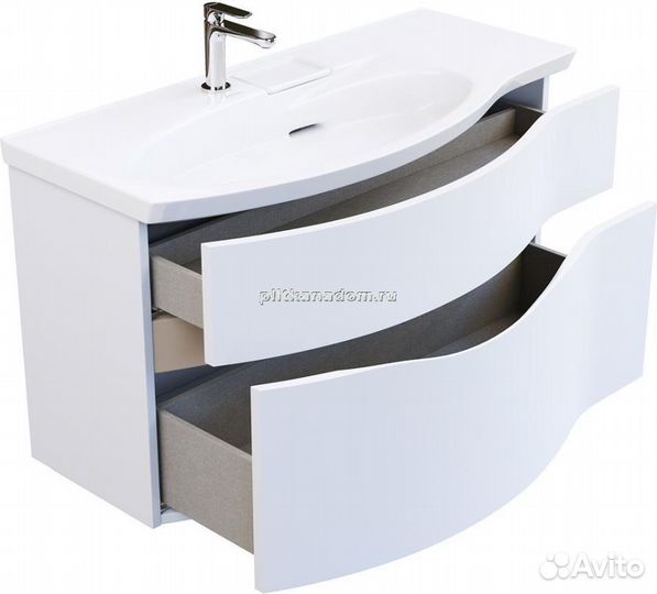 Тумба подвесная-столешницей Kerama Marazzi Riva 100 см RV.100Lh\WHT.M, белый матовый