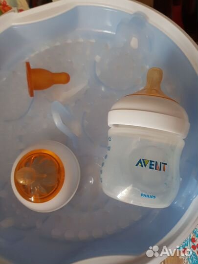 Стерилизатор philips avent для свч + бутылочка