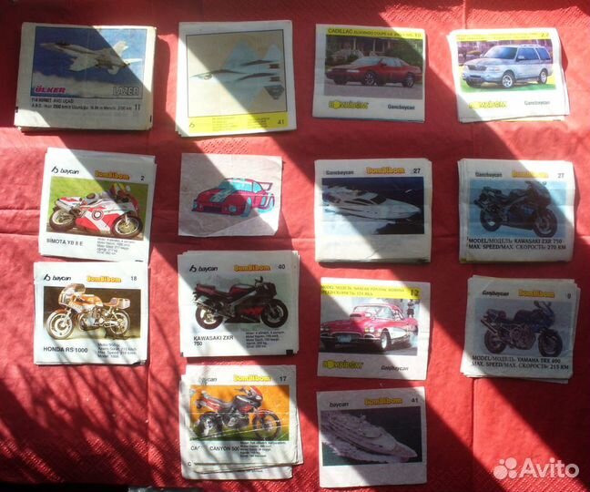 Вкладыши от жвачек, много,разные