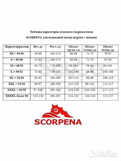 Гидрокостюм Scorpena Elite2 7 мм