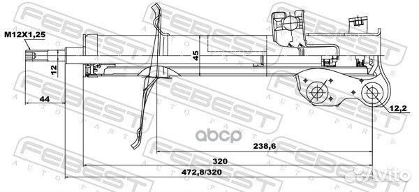 Амортизатор передний левый gas.twin tube