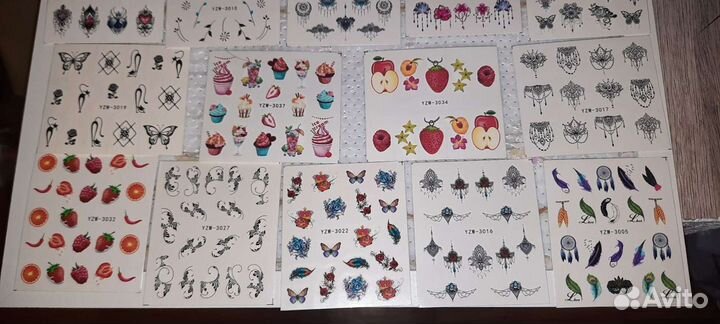 Наклейки для ногтей не водные и водные