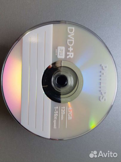 Диски Philips DVD-R 4,7Gb 120 min 1-16x speed