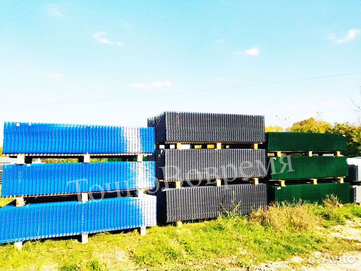 Забор 3D сетка, 3д панель, столбы
