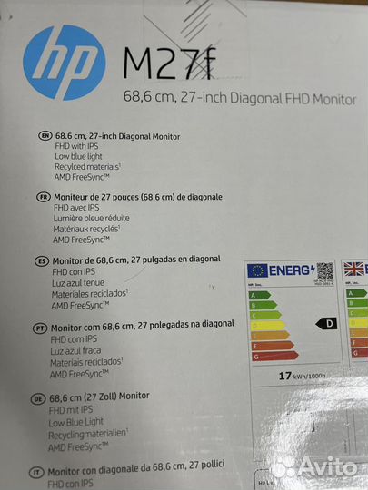 Монитор HP M27f 27 дюймов