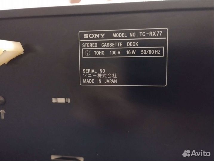 Кассетная дека sony TC-RX77